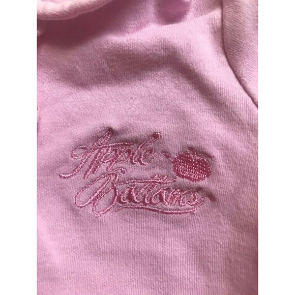 Girls Size 9M 6-9 Months Two Piece Pink Apple Bottom Top & Butterfly Pants - Picture 5 of 8
